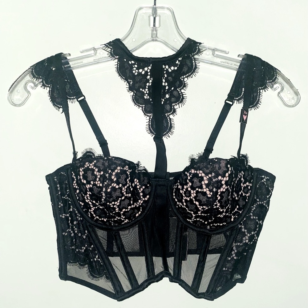 Victoria's Secret Very Sexy Longline Halter Lace Corset Top (NWT) - Picture 3 of 16